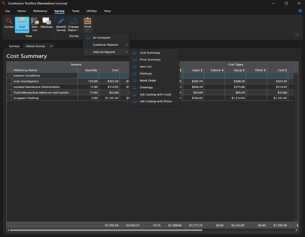 Contractor Toolbox Print Powerful Internal Reports